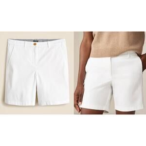 J.Crew | NWT 7" heritage chino short in White | Sz 10